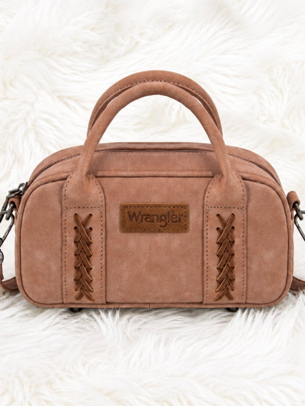 Wrangler Western Crossbody Satchel Bag Braided Detail NWT
